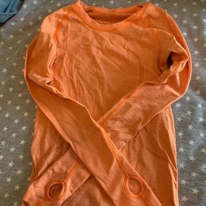 Lululemon neon orange long sleeve